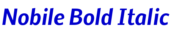 Nobile Bold Italic font